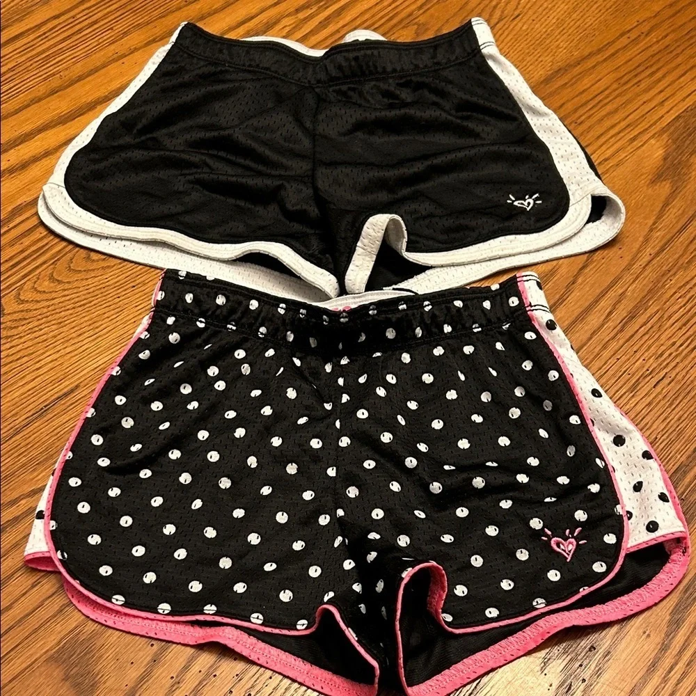 Justice Black and White Shorts